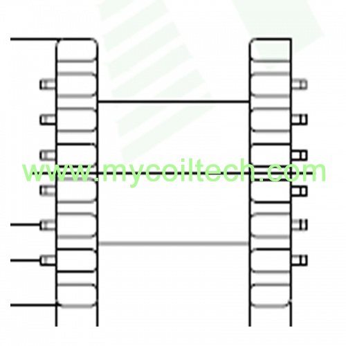 bobina de transformador horizontal epc19 Bobina de 6 + 6 pinos