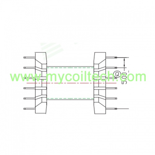 efd30 bobina de transformador horizontal 6 + bobina de 6 pinos
