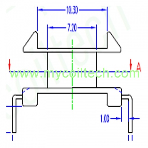 Bobina de transformador eletrônico edr20 vertical 5 + 5 pinos